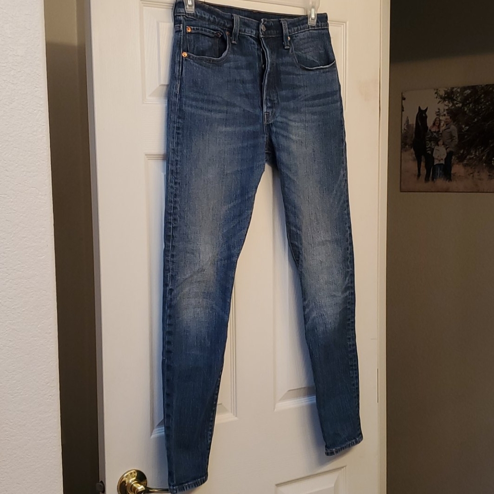 Levi's 501 button fly red tag skinny jeans